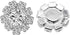 24 Pack 16MM Sparkle Clear Rhinestone Buttons Flatback Metal Embellishments Glass Crystal Bulk for Craft DIY Wedding Bouquets Decoration,Silver Pl...