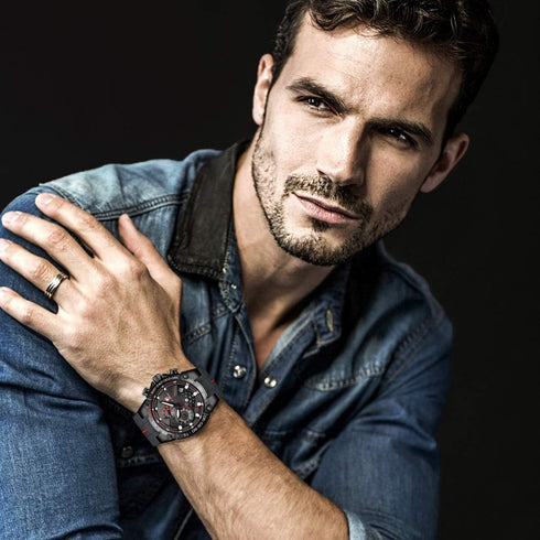 CHEETAH Mens Chronograph Watch Outdoor Waterproof Military Tactical Style Quartz Sports Watches for Men with Rubber Strap...