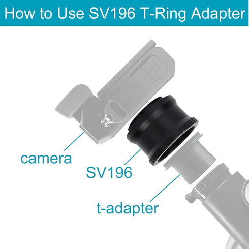 SVBONY SV196 Camera Adapter Wide M48 to NEX E-Mount Ring Adapter Compatible with Sony NEX Alpha Body Camera...