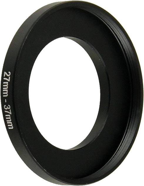 uxcell 27mm-37mm Step Up Ring Adapter for Camera, Metal 27mm to 37mm Camera Lens Hood Stepping Up Ring Filter for Digital DSLR SLR Camera, Black...