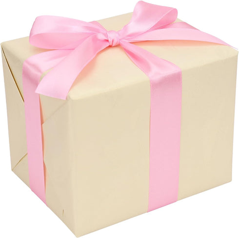 1 inch Pink Satin Ribbon 50 Yards Solid Fabric Ribbons Roll for Wedding Invitations, Bridal Bouquets, Sewing, Party Decorations, Gift Wrapping and...