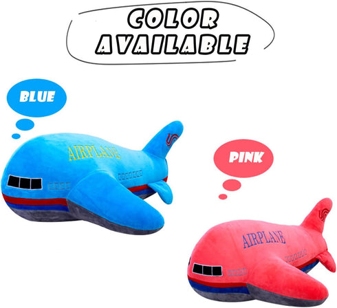 15.7" Airplane Plush Stuffed Aircraft Pillow Model Toy,Gifts for Boys Kids,Blue...