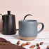 Bosmarlin Large Stoneware Speckled Coffee Mug, Big Ceramic Tea Cup, 17 Oz, Dishwasher and Microwave Safe (Blue, 1)...