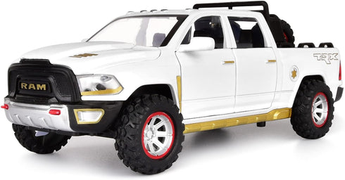 RAM 1500 Pickup Truck toys for Boy Age 4-7 Diecast Metal Model Trucks Open Door Pull Back Toy Cars with Lights and Sound Gift for Kids 3-8 Years...