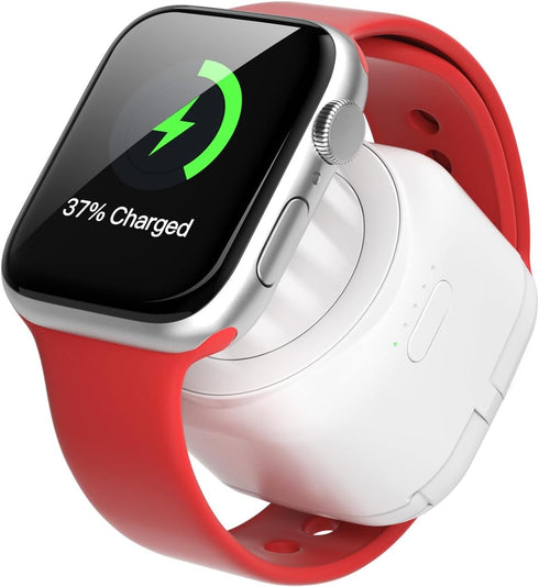 Magnetic Wireless Portable Charger for Apple Watch Series 9/8/7/6/5/4/3/2/1/SE/Ultra, 1200mAh Power Bank for iWatch with Dual Built-in Charging Ca...