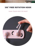 Kids Coat Rack Wall Mount, Adhesive Wall Hooks with 6 Rotating Hooks for Hanging Clothes Cooking Towels, Pink Decorative Hangers for Girls Bedroom...