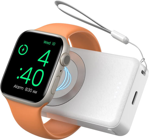 LVFAN Portable Charger for Apple Watch, 4000mAh iWatch Charger Power Bank Wireless Battery Pack Magnetic Travel Smart Watch Charger for Apple Watc...