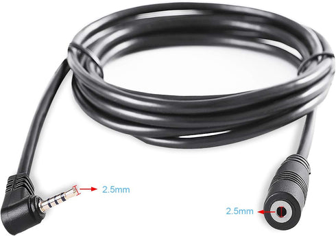 Pixelman 2.5mm Male to Female Backup Camera Extension Cable, 10ft for Dash Cam, Mirror, Rearview, Reverse Camera - Car, Pickup Truck, SUV, Van, RV...