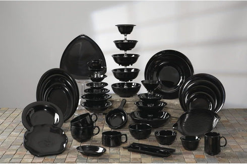 G.E.T. 0180-BK-EC Melamine Rice/Cone Bowl, 8 Ounce, Black (Set of 4)...