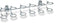 Triton Products Multi-Ring Tool Holder Pegboard Hook, 9 Inch, Silver, 2 Count...