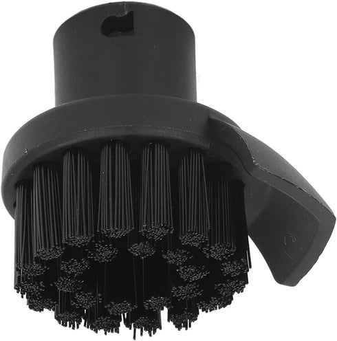 Steam Cleaning Brush, Steam Cleaner Round Nylon Brush Black Hard Bristles Easy to Replace Steam Cleaner Replacement Accessories...