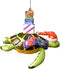 Cape Shore Sea Turtle Christmas Ornament Wearing a Santa Hat and Scarf, Carrying Presents on His Back, 6-inches, Ceramic, Multicolor...