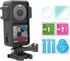 Action 2 Protective Frame with Hot Shoe Base Anti-Drop Dust Protection case Cover Mount+ Action 2 Screen Protector Kits for DJI osmo Action 2 Came...