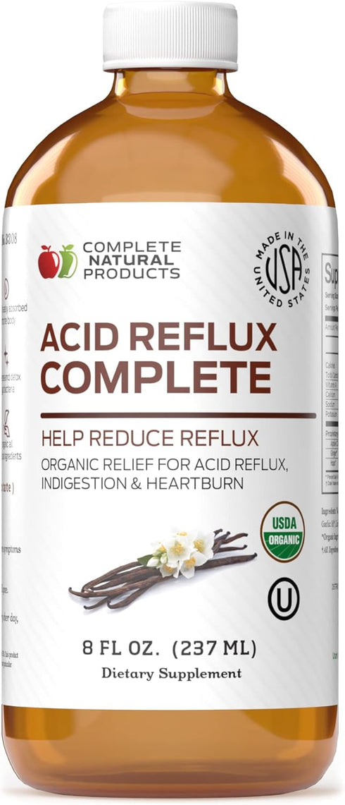 Acid Reflux Complete 8oz - Natural Organic Liquid Heartburn, GERD, & Amish Reflux Relief Remedy & Medicine...