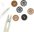 Wooden Buttons for Crafts and Sewing, 5 Designs (0.98 in, 120 Pieces)...