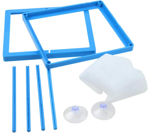 AQUANEAT Fish Tank Breeder 2 pcs Small Mesh Net Fry Saver Aquarium Spawn Hatchery Isolation with Suction Cups...