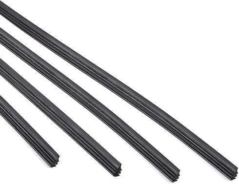 Pack-4 Windshield Wiper Blade Refills 26In, Black Car Wiper Blade, Universal Silicone Frameless Windshield Wiper Blade Refills for Most Cars Buses...