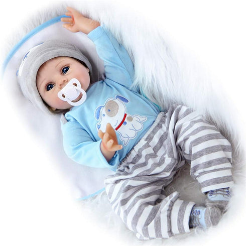 MAIHAO Reborn Baby Doll Clothes for 17-22 Inch Newborn Baby Doll Boy, Baby Doll Clothes Outfit Accessories fit 17-22 Inch Baby Doll Boy?Puppy Patt...