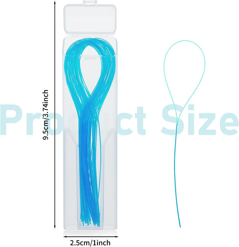 Dental Floss Threader, Biodegradable Threader Multifunctional Nylon Loop Design for Your Teeth Deep Clean Floss for Braces Bridges & Implants 100 ...