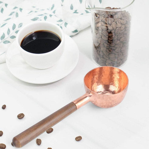 Coffee Measuring Scoop, Coffee Beans Spoons Manual Grinding Scoop With Wood Handle For Tea Sugar Salt Spoons Tools Kitchen Supplies...