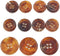 11 Pieces Genuine Natural Horn Blazer & Suits Button Set - for Blazer, Sport Coat, Uniform, Jacket (Light Brown) 1#...