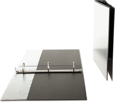 Universal 20971 Economy Round Ring View Binder, 1-1/2-Inch Capacity, Black...