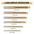 Titanium HSS Drill & Saw Bit Set Twist Drill Bits 3-8mm Serrated Side Cutting Drill Bit Woodworking Tools for Wood Dry Wall Plastic Metal...