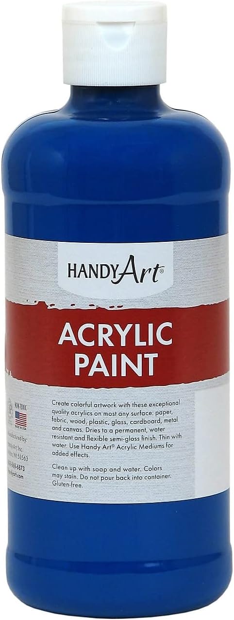 Handy Art 101-065 Student Acrylic Paint 16 ounce, Ultramarine Blue...