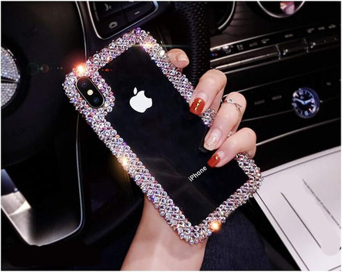 iPhone XS/X/10 Clear 3D Glitter Sparkle Bling Case - Luxury Shiny Crystal Rhinestone Diamond Bumper Protective Cover...