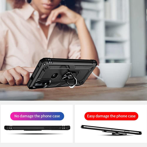 for Moto G Pure Phone Case, Moto G Power 2022 Case with HD Screen Protector, Military Grade Protective Cases with Ring for Moto G Pure (Black)...