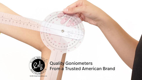 EMI Goniometer Physical Therapy 4 Piece Set EGM-429TM - 12", 8", 6", and Tape Measure...