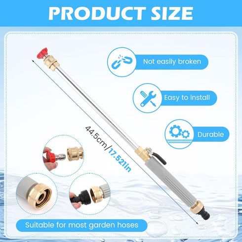 High Pressure Power Washer Wand, Garden Hose Pressure Washer with Jet Nozzle, Jet nozzle High Pressure Hose Nozzle for Car Washing Garden Includes...