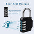 RESET-060 2 Pack 4 Digit Combination Lock Outdoor Padlock for School Gym Sports Locker Fence Toolbox Gate Suitcase Hasp Black...