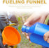 VICASKY 2pcs Angle Plastic Spill with Kerosene Oil Orange Motorcycle Fluids Neck Engine Long Extension Motorcycles Extension, Strainer Funnel Funn...