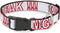 Buckle-Down 16-23" Omg…Give Me A Break!!! White/Red Plastic Clip Collar, Wide Medium...