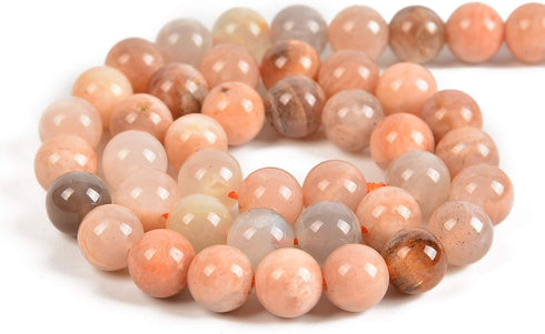 45pcs 8mm Natural Mixedcolor Sunstone Gemstone Round Spacer Loose Stone Beads for Jewelry Making 15.5" 1 Strand (Mixedcolor Sunstone, 8mm 45Beads)...