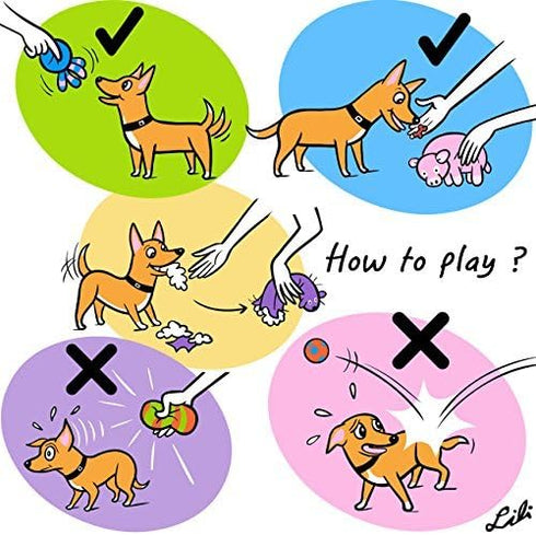 CHIWAVA 3PCS 2.7'' Squeak Latex Dog Toy Football Chew Fetch Throw Ball for Medium Dogs Interactive Play...