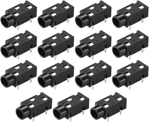 uxcell 3.5 mm Audio Jack Connector PCB Mount Female Socket 3Pin PJ-320 15pcs...
