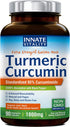 Innate Vitality Turmeric Curcumin Supplement, 1800mg per Serving, with Black Pepper, 95% Curcuminoids, Joint Support, High Absorption, Non-GMO, 90...