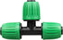 Drip Irrigation Fittings for 1/2 inch Tubing (0.60"-0.63" OD), 12 Pieces Barbed Tee Drip Parts Locked Tee Connectors, 3 Way Drip Line Nuts Connect...