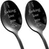 I Forking Love You Couples Gifts-Engraved Stainless Steel Spoon, 2PCS Ice Cream Spoons-Anniversary Birthday Gifts For Lover,Coffee Spoons-Christma...