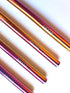 Reusable Straws Set, Stainless Steel Metal, Colorful, Includes 8 Straws, 4 Silicone Tips, 2 Cleaning Brushes, and 2 Travel Pouches, Draw String Ba...