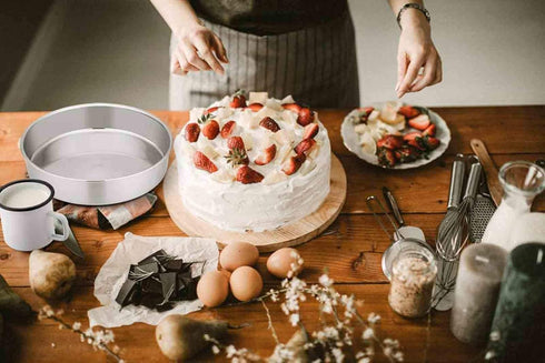 TeamFar Cake Pan Set of 2, 8 Inch Cake Pan Round Tier Tins Set Stainless Steel, Healthy & Heavy Duty, Mirror Finish & Easy Clean, Dishwasher Safe...