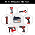 for Ridgid AEG to for Milwaukee Battery Adapter, Convert for Ridgid AEG 18V Hyper Li-ion to for Milwaukee M18 18V Li-ion Battery&Work for Milwauke...
