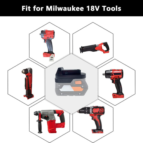 Adapter Convert for Ridgid to Milwaukee, AR18ML Battery Converter for Ridgid AEG 18V Hyper li-ion to Work with for Milwaukee M18 18V Lithium Power...
