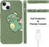 JOYLAND Dinosaur Couple Phone Case for iPhone 13,Green Liquid Silicone Couple Phone Case Cute Girly Case,Funny Soft Gel Rubber Full-Body Protectiv...