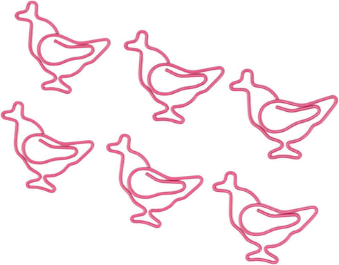 100pcs Chick Paper Clips Cute Animal Shaped Paper Clips Rustproof Iron Wire Clips in Transparent Box Versatile for Home School Office...