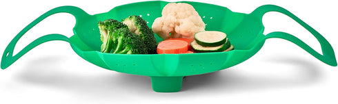 Cuisipro Silicone Vegetable Steamer, 16 x 9 x 3in, Green...