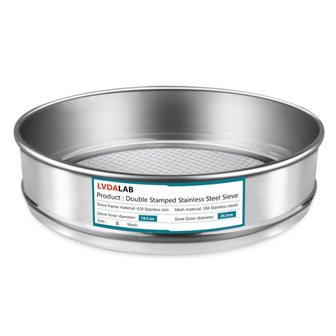 304 Stainless Steel Mesh Lab Sieve, 4(4.75mm) Mesh Aperture Test Sieve, 7.9Inch(20cm) Diameter Analysis Sample Test Sieves for Industrial Laborato...