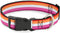 Dog Collar Plastic Clip Flag Lesbian Five Stripe Oranges White Pinks 9 to 15 Inches 1.0 Inch Wide...